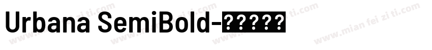 Urbana SemiBold字体转换